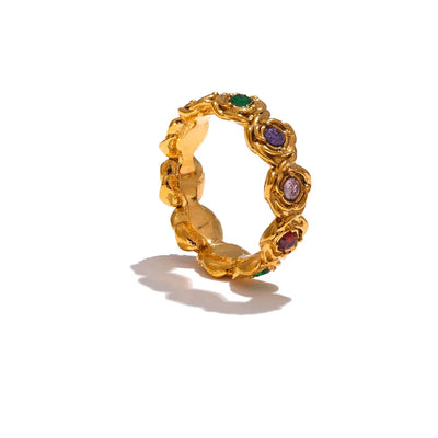 Gemstone Rose Ring